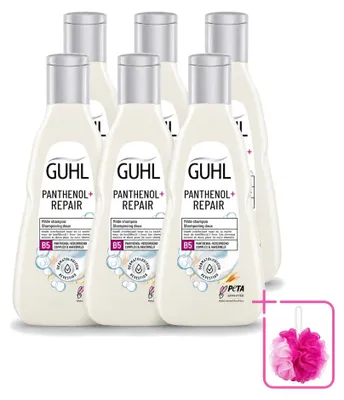 Productafbeelding van 6 x Guhl Panthenol+ Herstellende Shampoo - 250 ml - Voordeelverpakking - 6 stuks