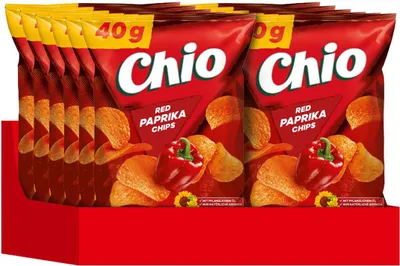 Produktbild Chio Red Paprika Chips glutenfrei vegetarisch vegan 40g 12er Pack