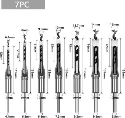 Obrázek produktu pro Čtvercový vrták do dřeva, 6,4–16 mm, odolný, robustní, spolehlivý, pro nábytkářství a řezbářství.