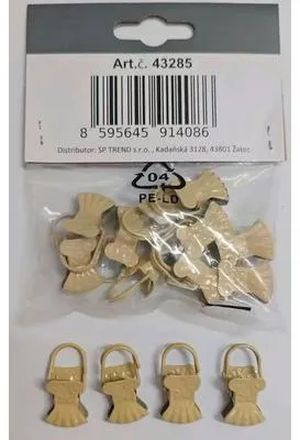 Obrázek produktu pro Záclonové žabky, béžové - 10ks
