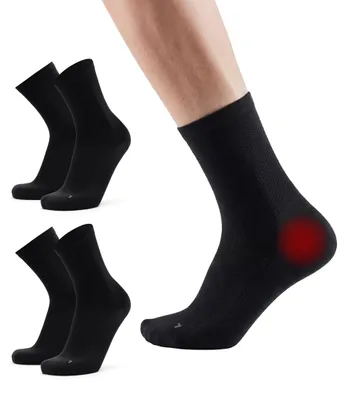 Produktbild von DANISH ENDURANCE 2 Paar Plantarfasziitis-Socken, für Damen & Herren, Schwarz, 35-38