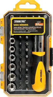 Image de Jeu d'embouts et de douilles Strend Pro WT536, 37 pieces, avec tournevis a cliquet