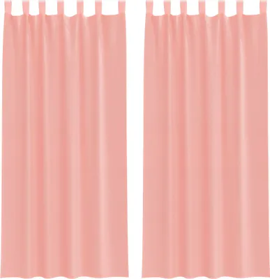 Produktbild von vidaXL Voile Vorhänge mit Stangentaschen 2 Stk. Rosa