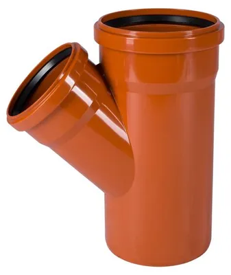 Obrázek produktu pro Odbočka kanalizační PVC Osma KGEA 45°, DN 160 x 125, oranžová