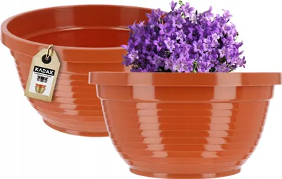 Produktbild von KADAX Schale aus Kunststoff, runde Blumenschale, wetterfester Pflanzkübel für Außen