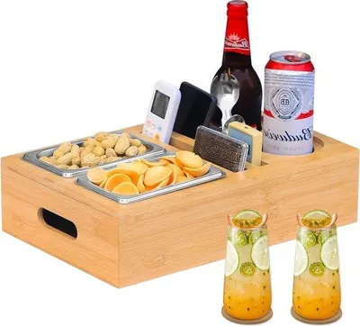 Immagine prodotto di Portasnack e bevande, in legno, 5 scomparti, bancone da cucina