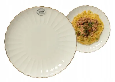Produktbild von Flacher Essteller aus Porzellan 26,6 cm