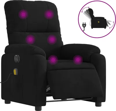 Produktbild von vidaXL Massagesessel Elektrisch Schwarz Mikrofasergewebe