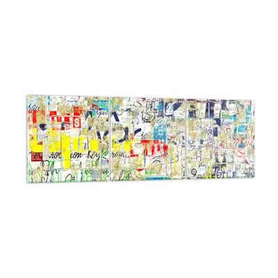 Produktbild von Bilder auf glas - Straße Graffiti Wand Wandmalerei - 120x40cm - Glasbilder - Wandbilder - Kunstdruck - zum Aufhängen bereit - Wanddekoration aus Glas - Glas Bilder - Wandbild auf Glas - GCA120x40-2907