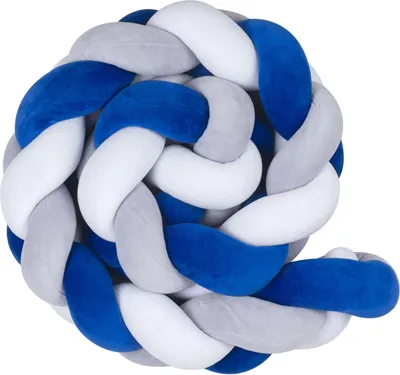 Produktbild von Cold Blue - Geflochtene Bettschlange Bettumrandung für Babybett
