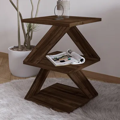Obrázok produktu pre Skye Decor, kvalitný príkonový stolík (3 kusy), orechové drevo, 100% melamín
