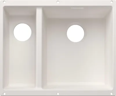Produktbild von BLANCO SUBLINE 340/160-U für Farbige Komponenten Einbauspüle SILGRANIT weiß ab 60 cm ohne Ablauffernbedienung - inkl.