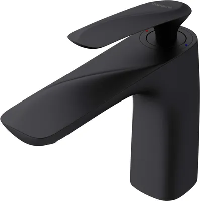Produktbild von doporro Design Armatur in Schwarz matt Waschbeckenarmatur praktischer Einhebelmischer Waschtischarmatur