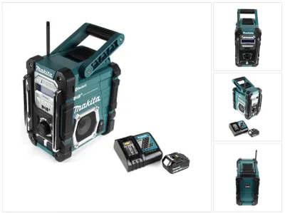Zdjęcie produktu dla Makita DMR 112 RG1 akumulatorowe radio budowlane 7,2 - 18V Bluetooth DAB+ + 1x akumulator 6,0Ah + ładowarka