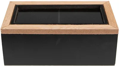 Obrázok produktu pre Čajník Clayre & Eef s 2 priehradkami, čierno-hnedý, 18 x 9 x 7 cm