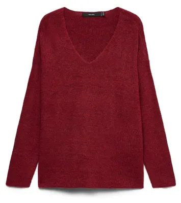 Productafbeelding van Vero Moda 10233357_870_798253_60, Trui, Dames, Rood, Maat S, Donkere kleuren apart wassen; Maximale krimp: 5%; Was de trui binnenstebuiten; Gebruik geen bleekmiddel