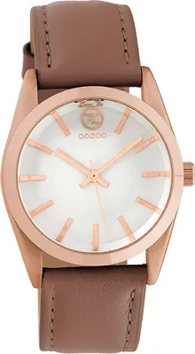 Produktbild von Oozoo Leder Damen Uhr Analog Quarzuhr Armband braun Timepieces D2UOC10192