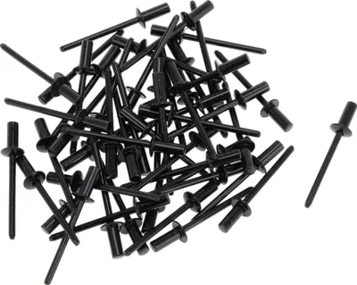 Produktbild von 50 Stück Kuppelkopf geschlossene Dichtnieten 4mm Griffdurchmesser 10mm Grifflänge 8mm Flanschdurchmesser Reparaturwerkzeug Sortiment-Set Eisen Schwarz