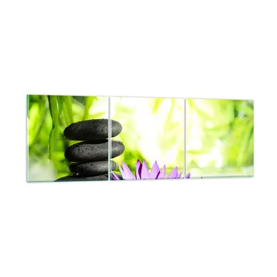Produktbild von Bilder auf glas - Spa bambus blume wasser - 150x50cm - Glasbilder - Wandbilder - Kunstdruck - zum Aufhängen bereit - Wanddekoration aus Glas - Glas Bilder - Wandbild auf Glas - GCA150x50-2477
