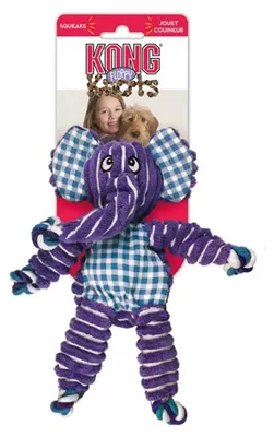 Produktbild von KONG Floppy Knots, Hund, Quietschendes Spielzeug, Blau, Weiß