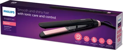 Image de Philips Lisseur ThermoProtect StraightCare Essential BHS37800 Noir 23.4 x Compact