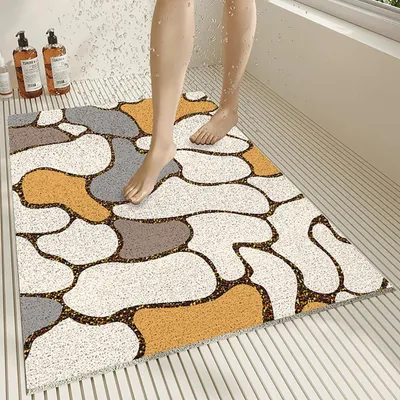 Produktbild von Duschmatte rutschfest 45x75 cm PVC mit Ablaufloch für Nassbereiche