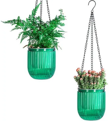 Produktbild von Hängepflanzentöpfe 11,5 cm Set aus 2 hängenden Pflanzentöpfen für den Außenbereich