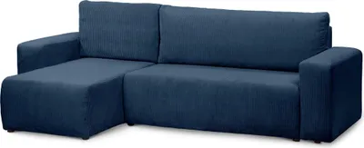 Produktbild von Ecksofa mit Schlaffunktion 3-Sitzer - Stoff POSO 05 Blau