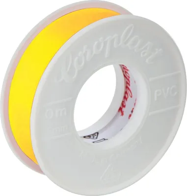 Zdjęcie produktu dla 20 rolek taśmy izolacyjnej E/D/E nr 302 żółtej 4,5mx15 mm Coroplast (taśma samoprzylepna)
