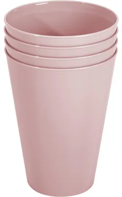 Produktbild von Hega unzerbrechliche Trinkglaser - 4x - Kunststoff - rosa - 430 ml