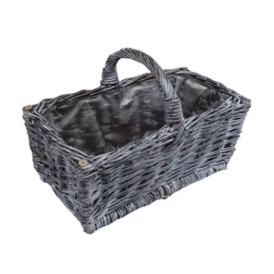 Zdjęcie produktu dla Pudełko wiklinowe kwadratowe z uchwytem 40 cm
