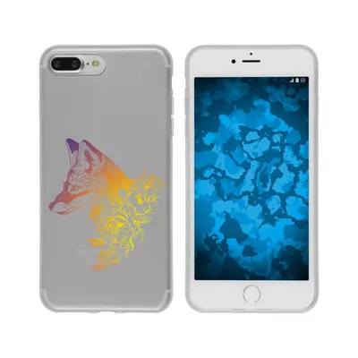 Produktbild von PhoneNatic Case kompatibel mit Apple iPhone 7 Plus / 8 Plus Silikon-Hülle Floral Fuchs M1-3