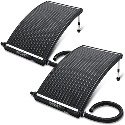 Produktbild von MONZANA® Sonnenkollektor Pool 2x 112x55x14cm 10000 L/h Höhenverstellbar 32/38mm Anschluss UV-Beständig Erweiterbar Poolheizung Solar Heizung Wasser