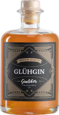 Produktbild von Glühgin Ginlikör 0,5L (36% Vol) Zimt Ingwer Mischverhältnis 1:6 - [Enthält Sulfite]