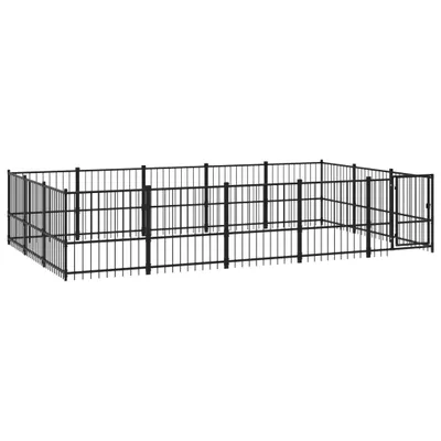 Immagine prodotto di vidaXL Cuccia per cani da esterno in acciaio 14,11 m²