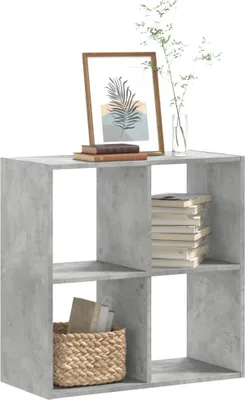 Produktbild von Möbel Bücherregal Betongrau 68,5x32x68,5 cm Holzwerkstoff - Bücherregale &41919