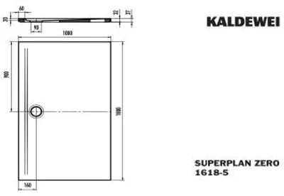Produktbild von Kaldewei 364847983199 DW SUPERPLAN ZERO Mod.1618-5, 1000 x