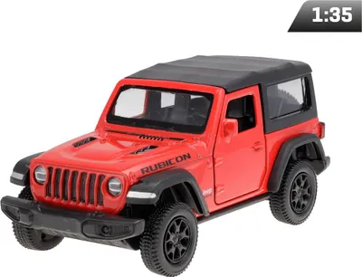 Produktbild von JEEP WRANGLER RUBICON 1:35 Modell, rot, mit Türöffnung