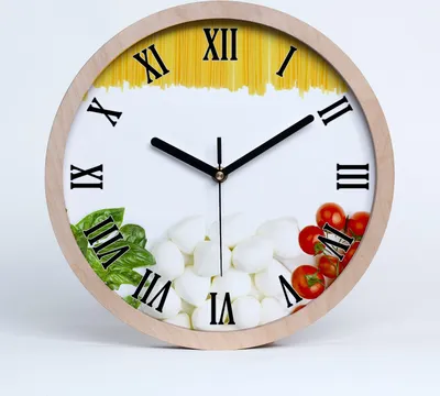 Produktbild von Holzuhr 20fi cm wanduhr - schwarze Spitzen - włoskalaga