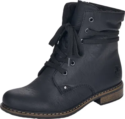 Obrázok produktu pre Rieker dámske členkové topánky s teplou podšívkou 71229-02, veľkosť:38 EU, farba:Black