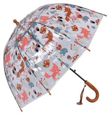 Produktbild von Clayre & Eef Kinderregenschirm Ø 65x65 cm Orange Kunststoff Tiere