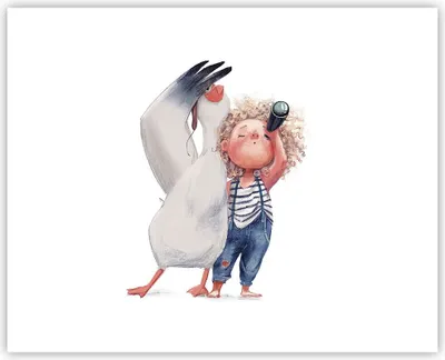 Produktbild von Poster - Poster ohne Rahmen - Albatros Kind Bild - 50x40 cm - Wand Bild - Wanddeko - Wandbilder - Kunstposter - Wandposter - Bilder - Kunstdruck - Wanddekoration - Wandbild - P2XAA50x40-4798
