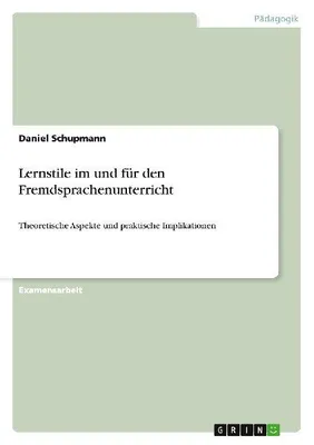 Produktbild von Lernstile im und für den Fremdsprachenunterricht