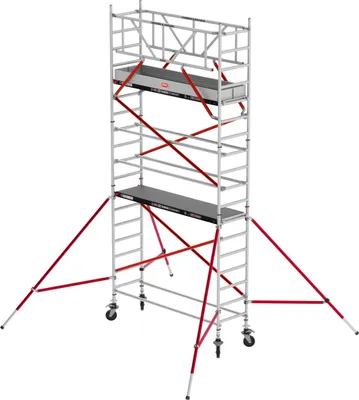 Produktbild von Altrex Fahrgerüst RS Tower 51 Aluminium mit Holz-Plattform 6,20m AH schmal 0,75x1,85m