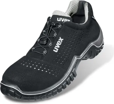 Productafbeelding van Uvex 69898, Heren, Volwassenen, Veiligheidsschoenen, Zwart, Zilver, ESD, S1, Snelstropsysteem