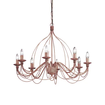 Produktbild von Shabby Chic-Provençal Court Metall-Kronleuchter Corten 8 Lichter E14