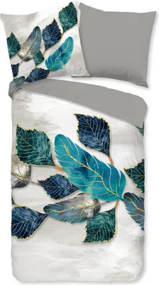 Produktbild von Duvet cover Pure 135x200 + 1* 80x80 cm - leaves