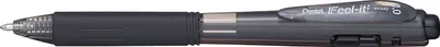 Image de Pentel Feel-it! WOW! Noir Stylo à bille rétractable avec clip 12 pièce(s)