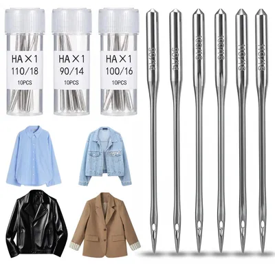 Nähmaschinennadeln 60 Stück HAx1 90/14-110/18 Universal