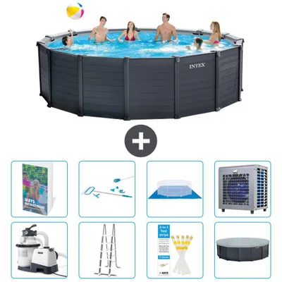 Produktbild von Graphite Panel Pool Rund - 478x124 cm - 9-teilig  S631